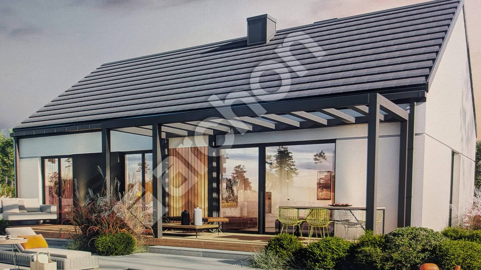 urokliwa działka budowlana przy lesie  z projektem 2351m2