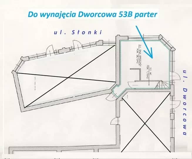 TUŻ PRZY DWORCU do wynajmu 57m2 parter Żywiec Dworcowa 53B