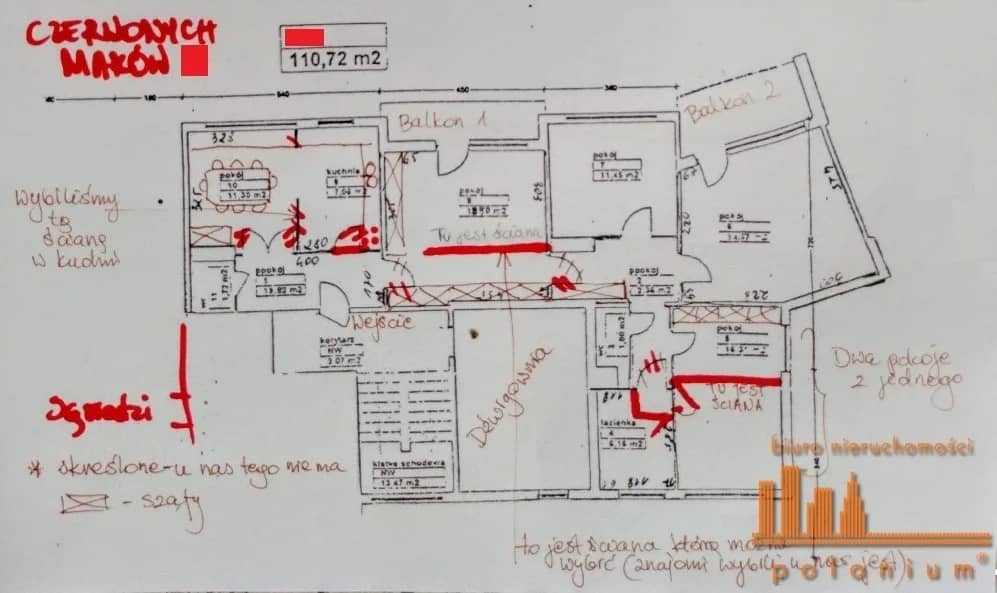 Bemowo 5-pokoi, oddzielna Kuchnia, 2-Balkony - 111m2