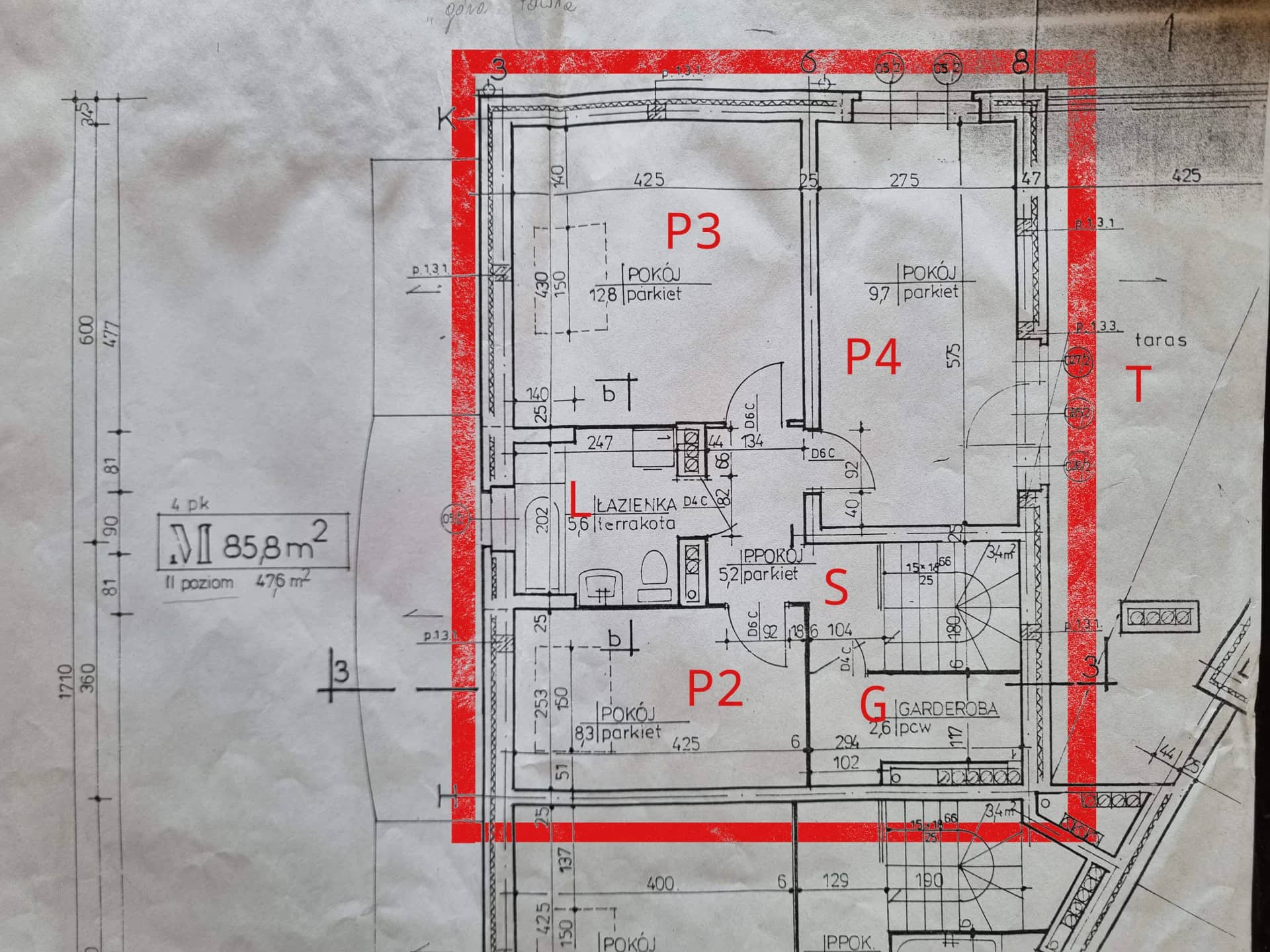 Mieszkanie dwupoziomowe z tarasem i balkonem