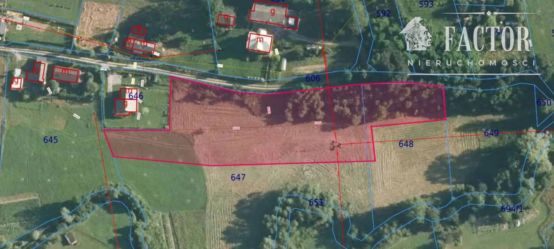 Działka budowlana 72 a w Racławicach, gm. Biecz 1187S/2026