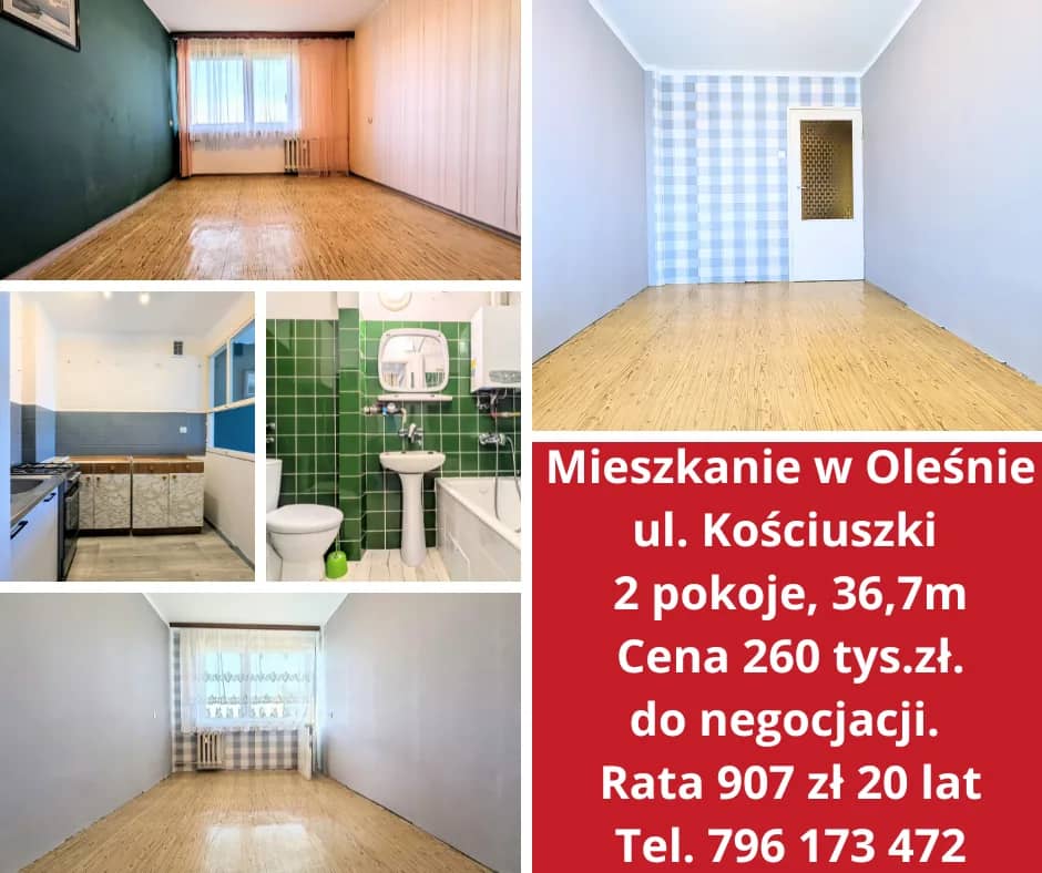 Sprzedam Mieszkanie 37m, 2 pokoje, 3 piętro.