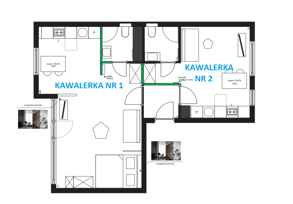 Duże mieszkanie na Kurdwanowie.