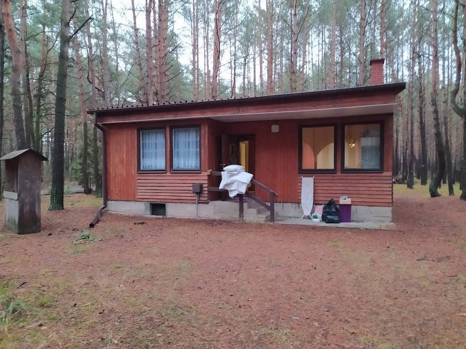 Ładna działka 3761m2 w lesie z domkiem Łosie mieszklano/usługowa z MPZP
