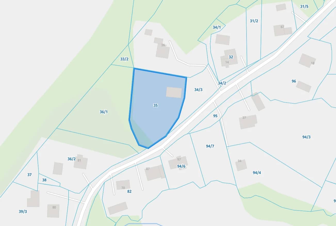 Uzbrojona działka budowlana 2300 m² | Frywałd | bez prowizji