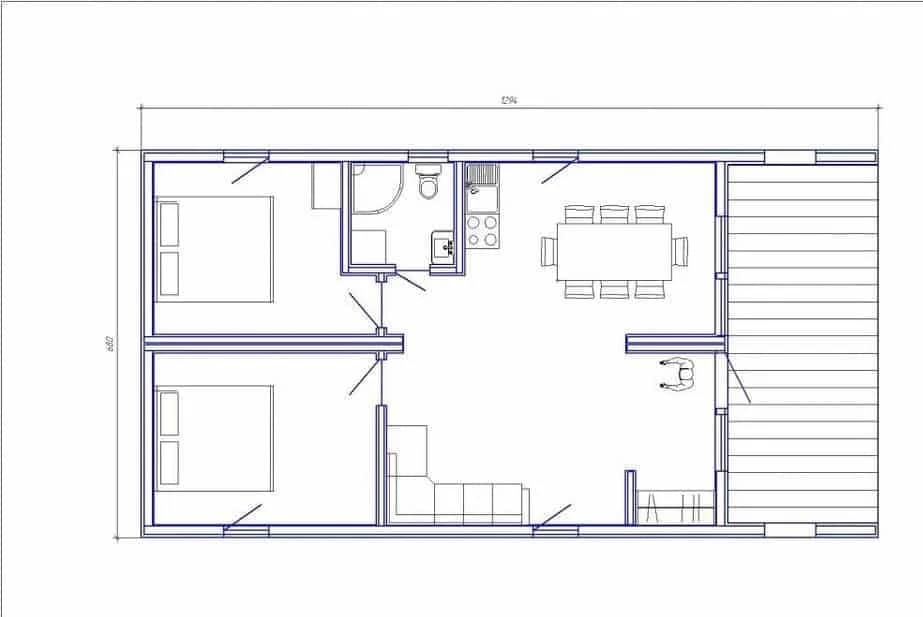 Domek modułowy Lyon 88 m2
