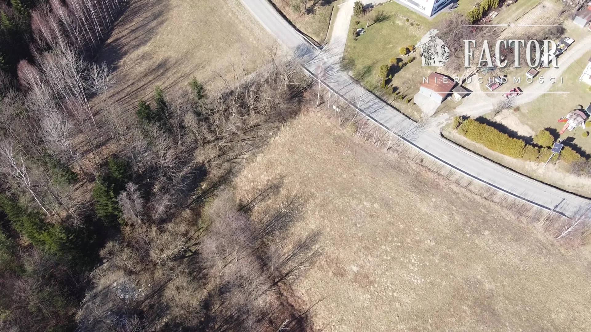 Działka budowlano-rolna 18,46 ara – Bieśnik, gm. Łużna