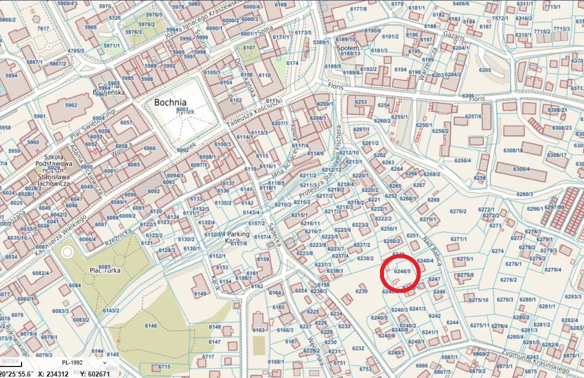 Bochnia - działka budowlana 928 m2 w centrum miasta ! budowa