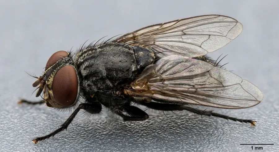 Mucha domowa (Musca domestica) — przenosi na ciele ponad milion bakterii