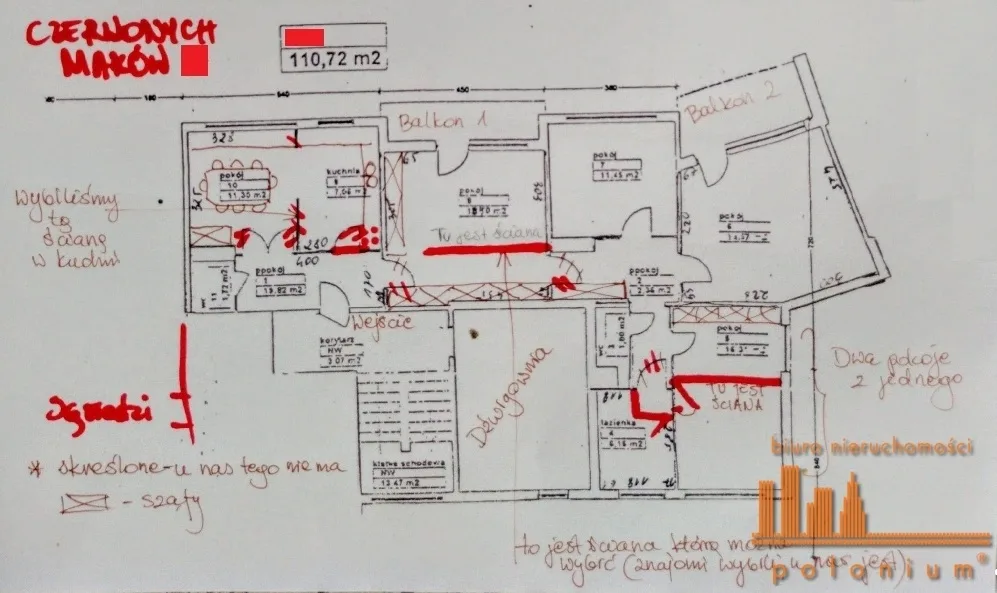 Bemowo 5-pokoi, oddzielna Kuchnia, 2-Balkony - 111m2
