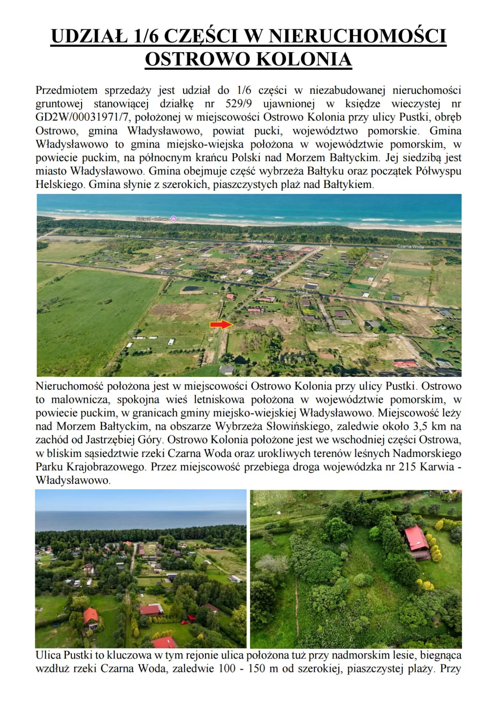 Syndyk sprzeda działkę Ostrowo Kolonia