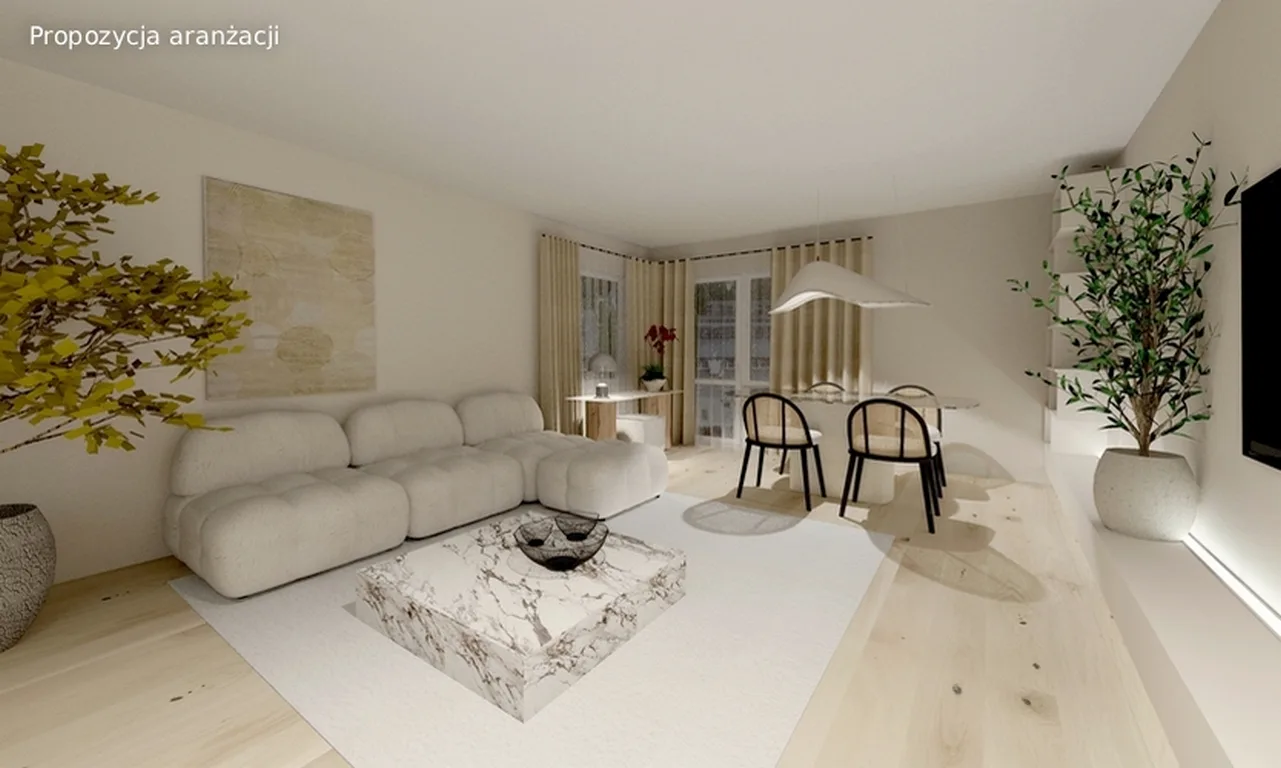 55,7 m² | 2 pokoje | balkon | możliwość 3 pokoi | blisko SKM