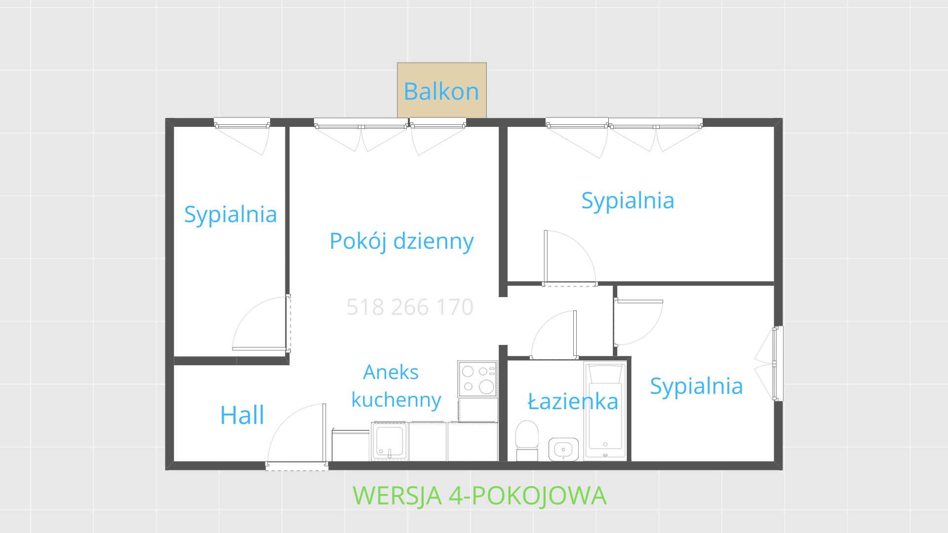 3 lub 4 pok. , Marysin Wawerski