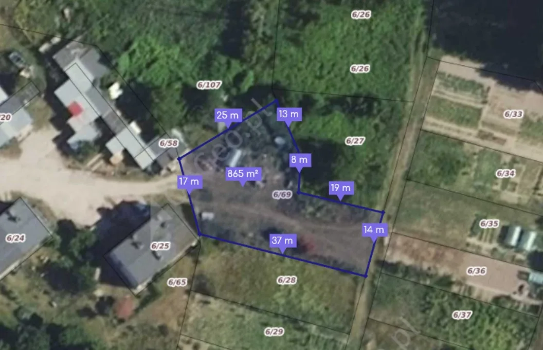 Działka rolno budowlana 865 m² z WZ – Canki (gmina Ryn) bezp