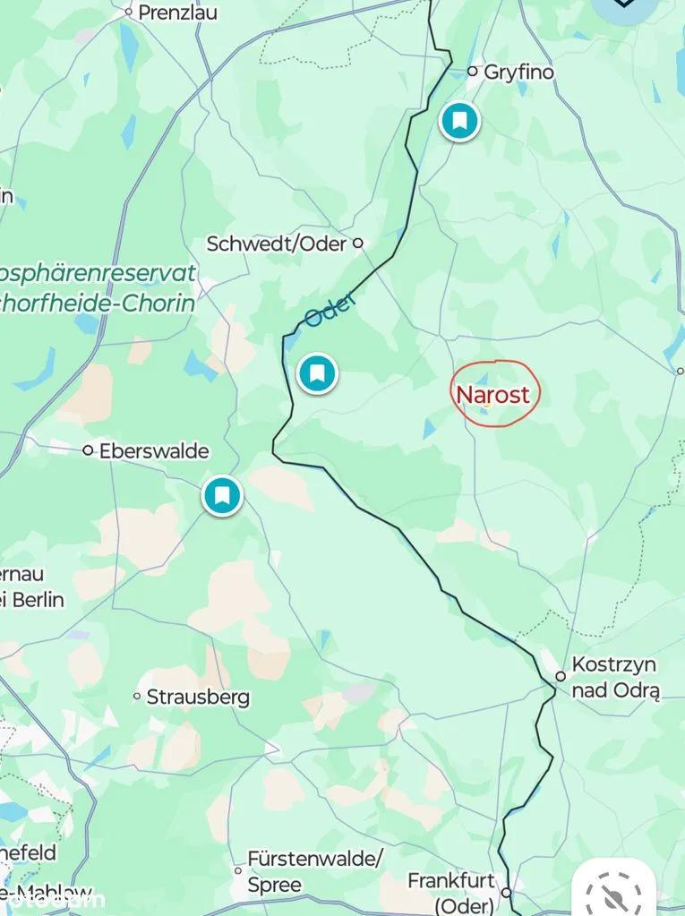 Duża działka budowlana nad jeziorem blisko granicy Niemiec
