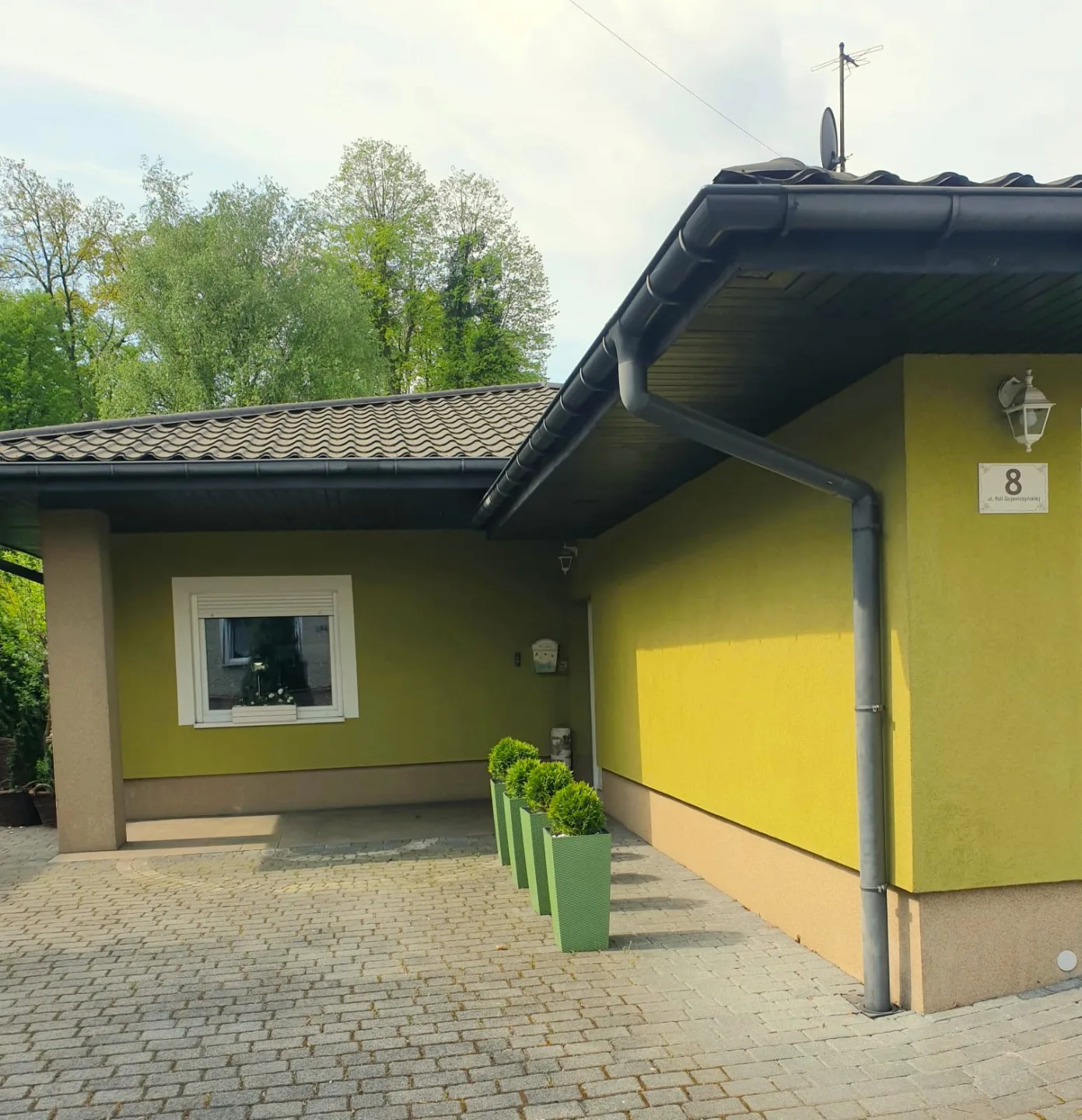 Dom parterowy z widokiem na las