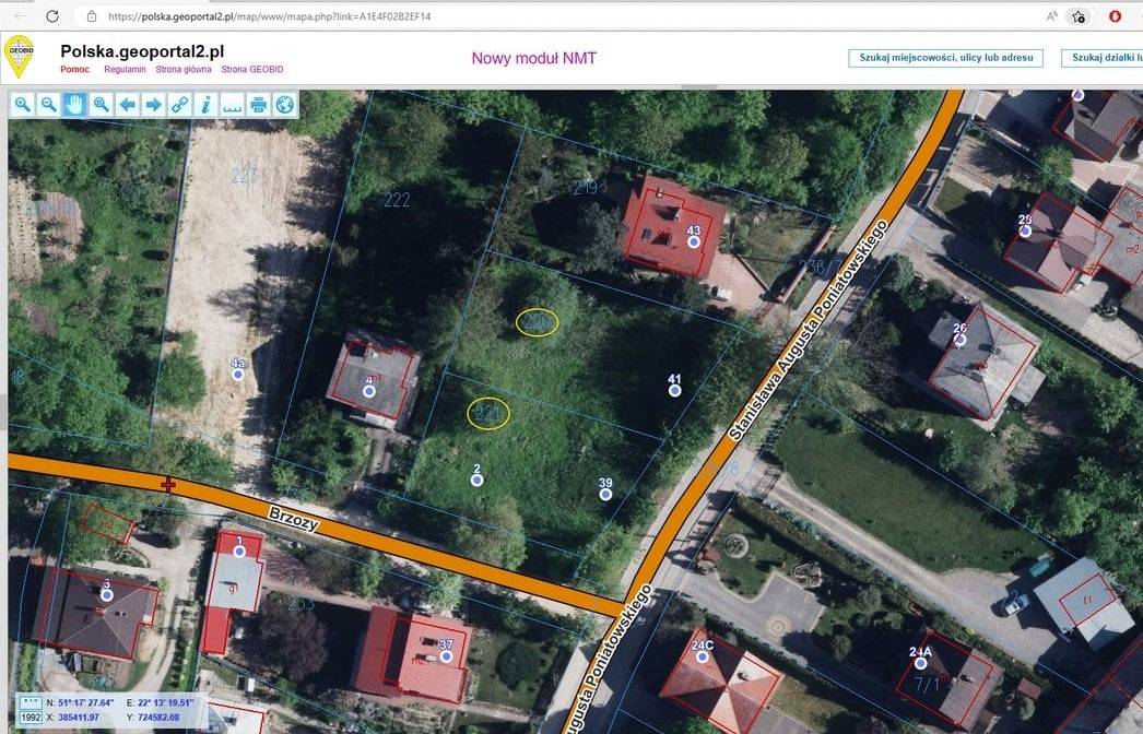 Nałęczów działka budowlana o powierzchni 1088 m2