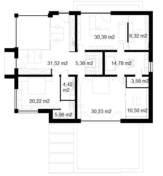Dom dwurodzinny 440m2 blisko A2 w stanie surowym zamkniętym z ociepleniem, Dębe Wielkie.