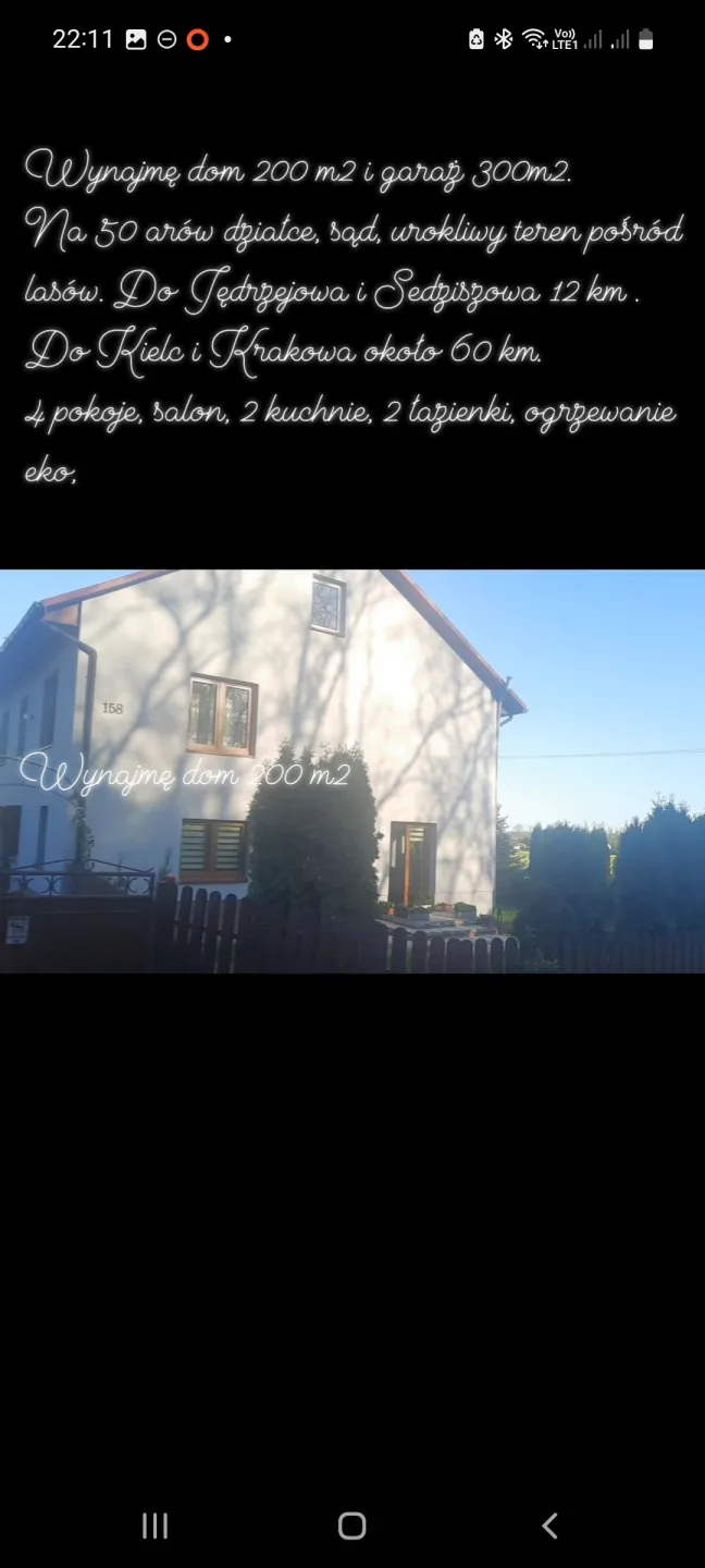 Wynajmę dom 220 m2 i goraże 350 m2. Na 50 arowej działce.