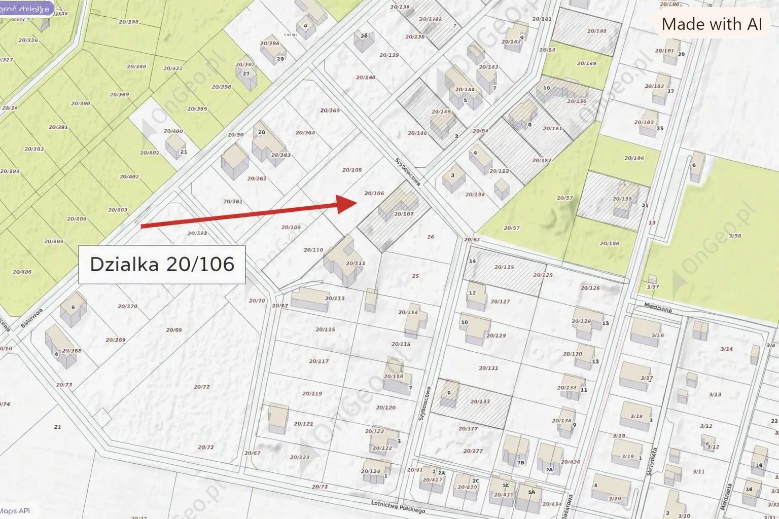 Sprzedam działkę budowlaną 1244 m², Kębłowice, ul. Szybowcow