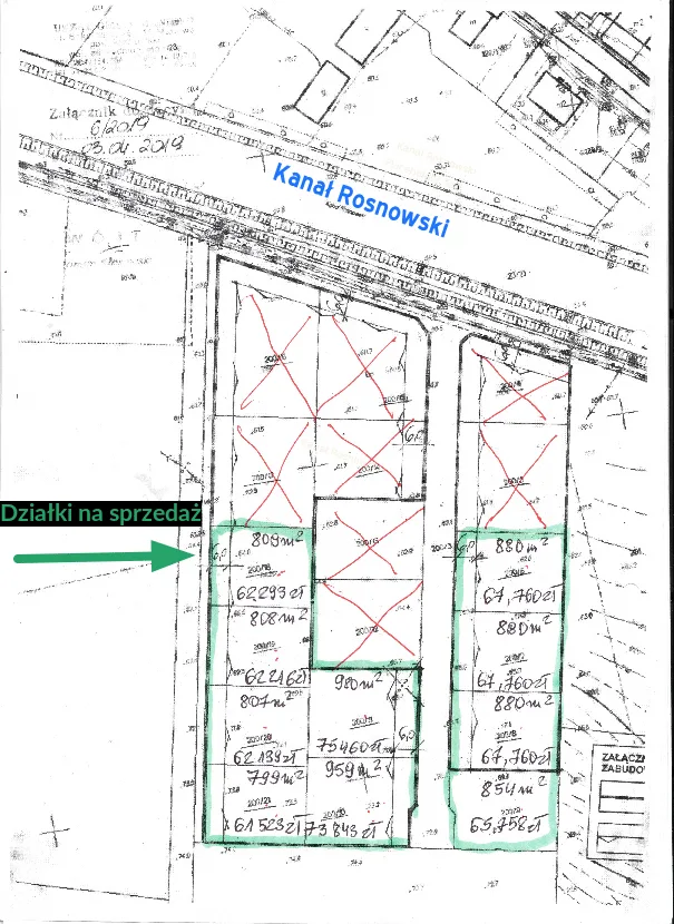 Kompleks działek budowlanych w Rosnowie, gmina Manowo