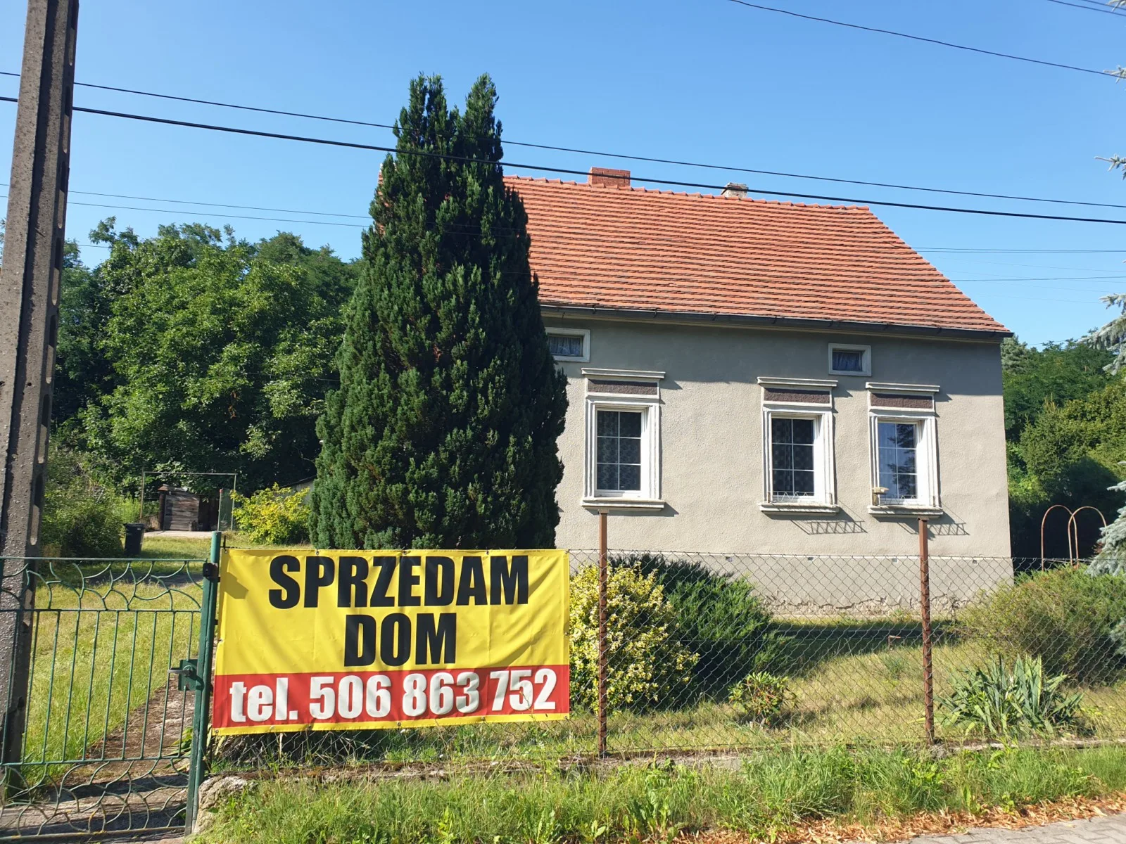 Dom 188 m² z działką 1749 i zabudowaniami gosp. Krosno Odrz.