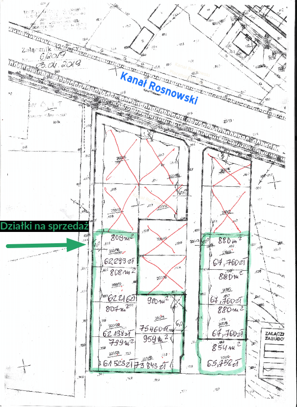 Kompleks działek budowlanych w Rosnowie, gmina Manowo