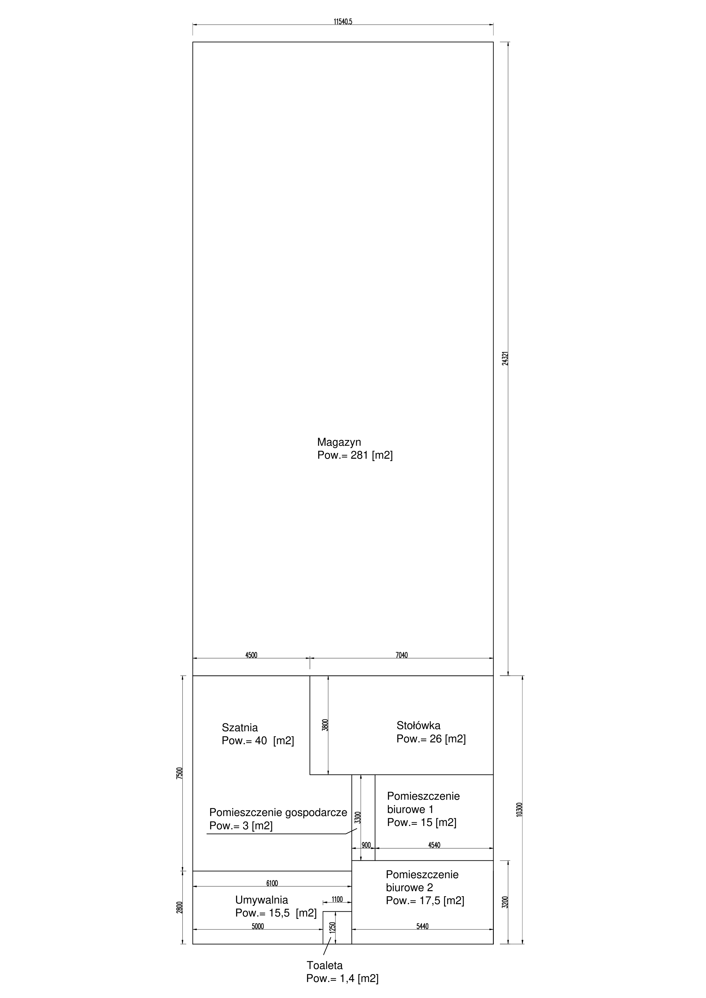 Magazyn z częścią socjalną