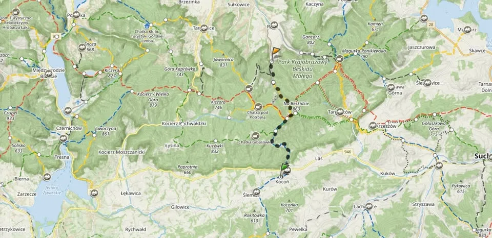 Działka budowlana 11a, blisko natury i szlaków, widokowa, przy drodze asfaltowej