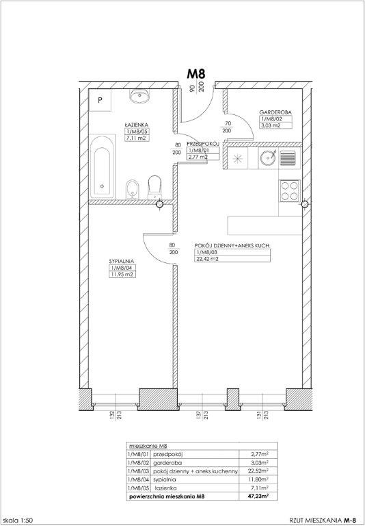 mieszkanie 2 pokoje 47m2