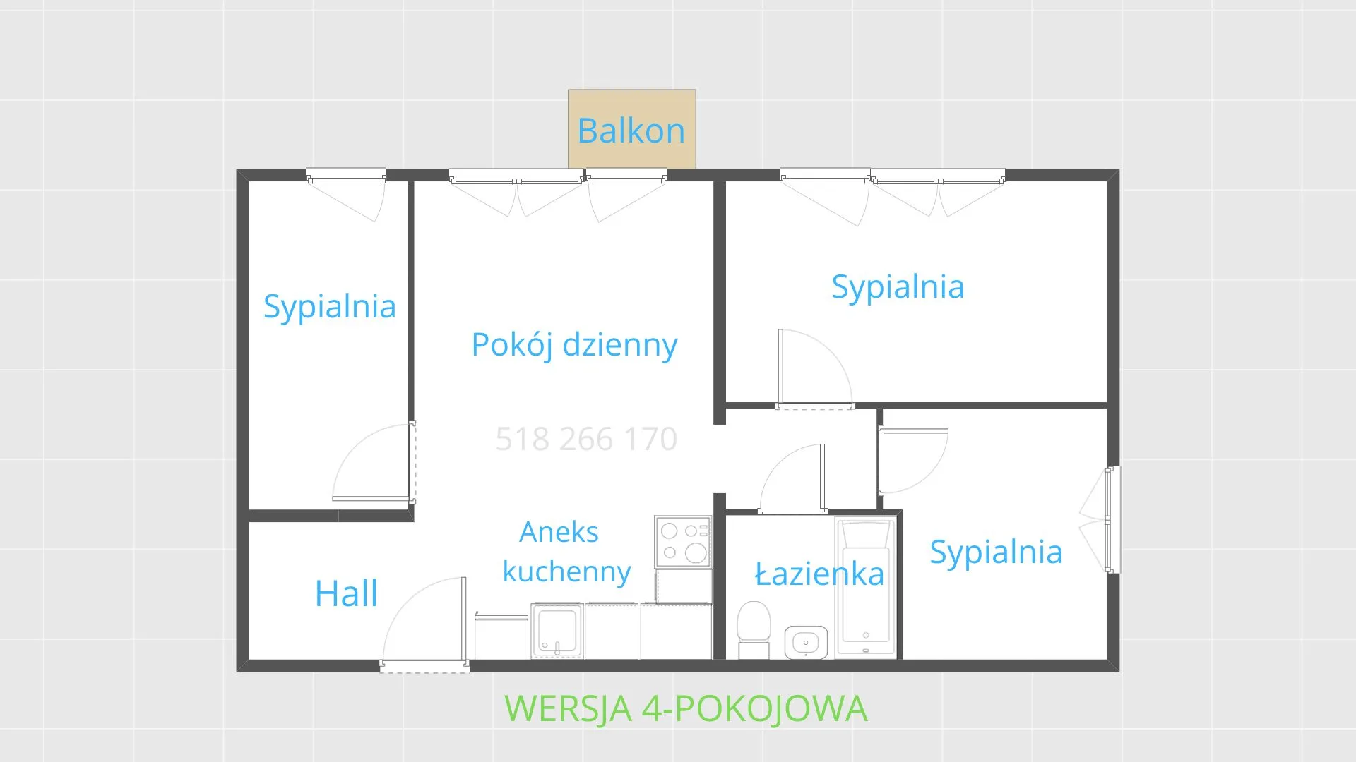 3 lub 4 pok. , Marysin Wawerski