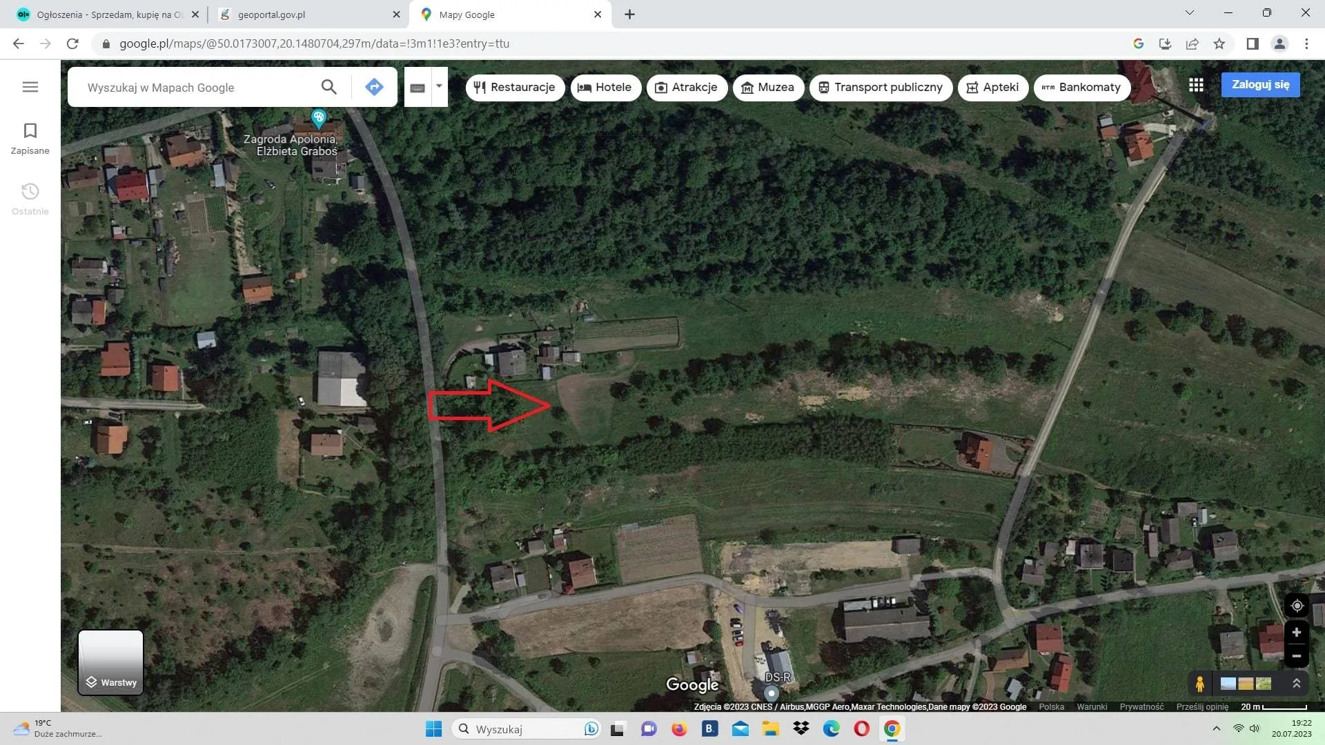 Działka budowlana 2580m2 Podłęże gm. Niepołomice 15 km od Krakowa