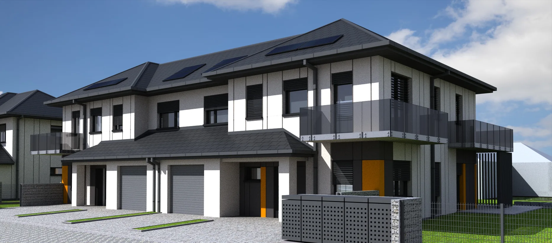 Zeroemisyjne Domy Hybrydowe Nad Potokiem w Słotwinie