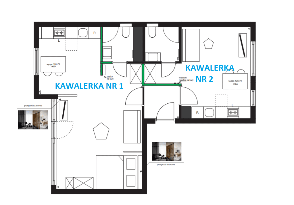 Duże mieszkanie na Kurdwanowie.