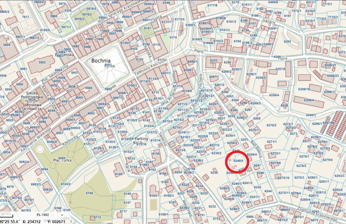 Bochnia - działka budowlana 928 m2 w centrum miasta ! budowa