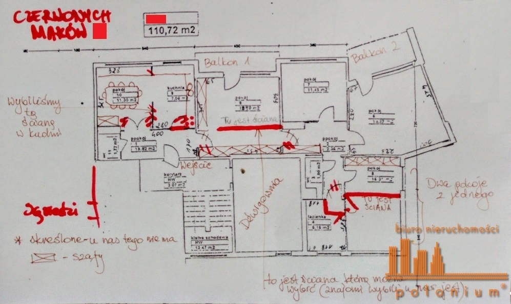 Bemowo 5-pokoi, oddzielna Kuchnia, 2-Balkony - 111m2